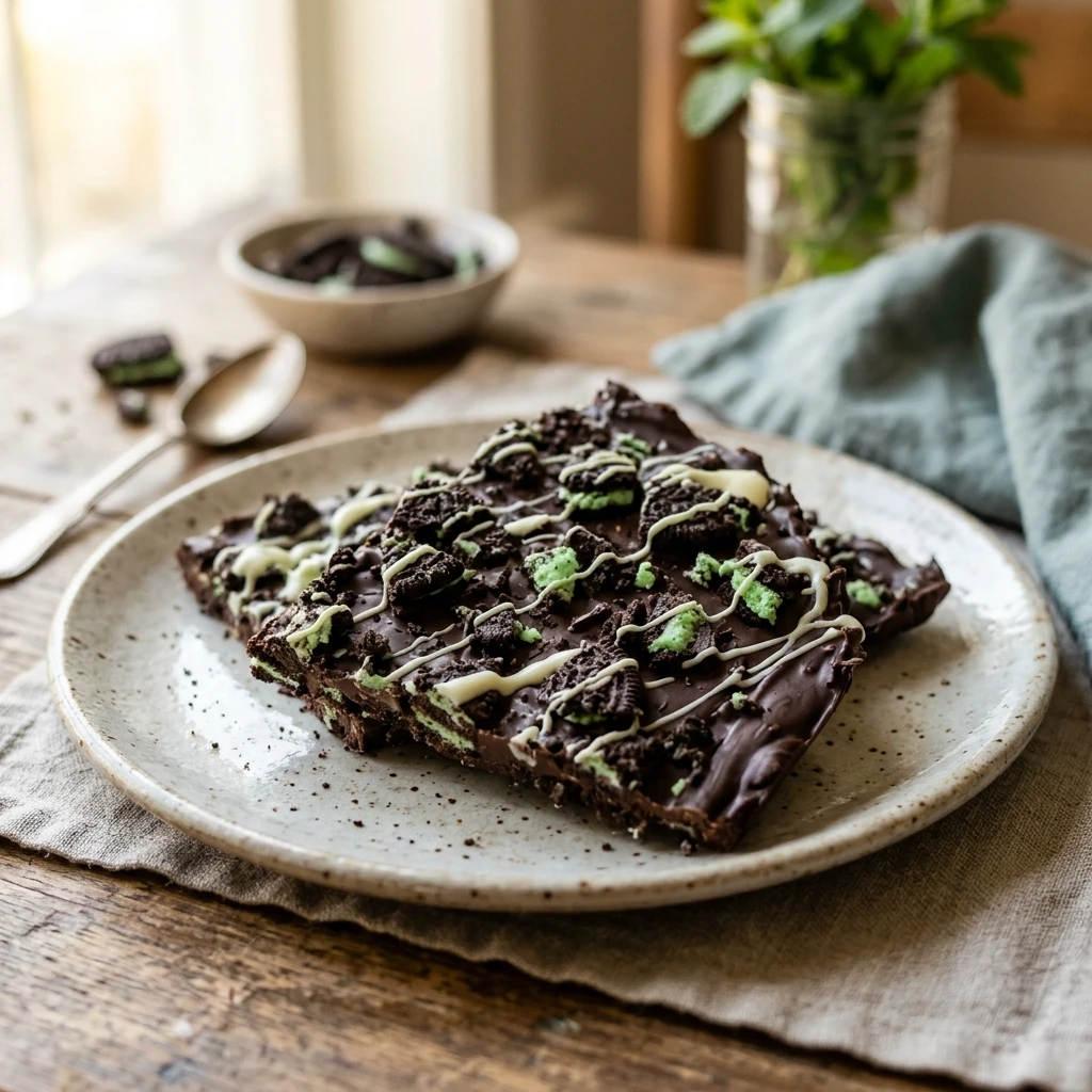 4-Ingredient Mint Oreo Bark