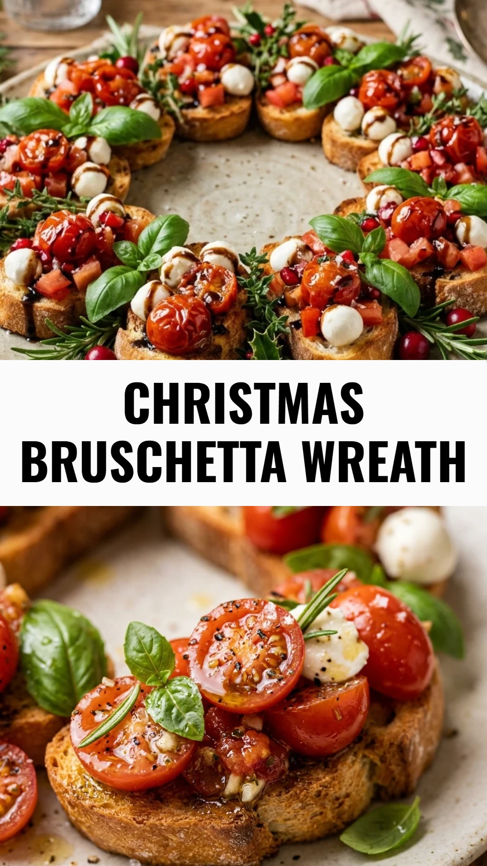 Christmas Bruschetta Wreath