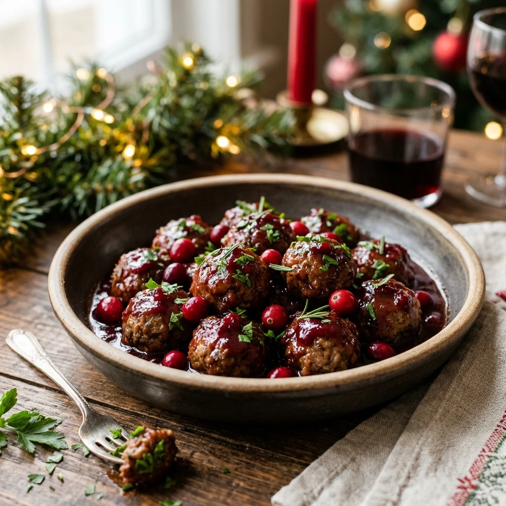 Christmas Cranberry Meatballs