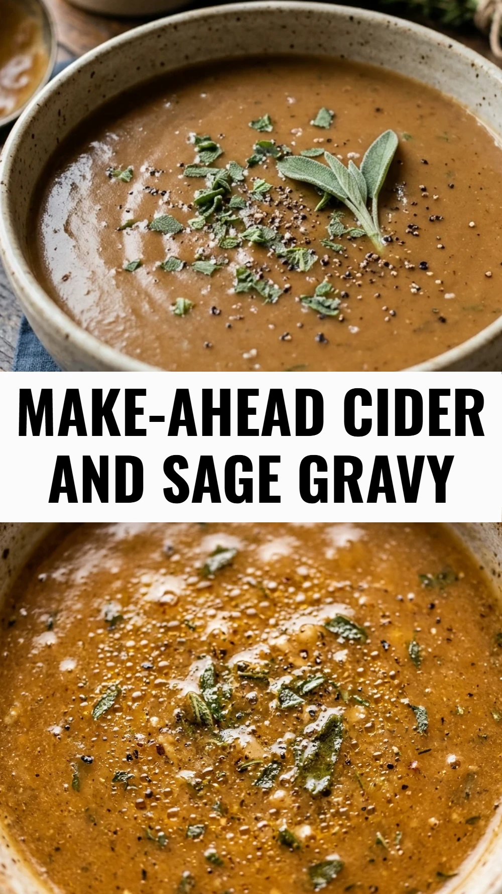 Make-Ahead Cider and Sage Gravy