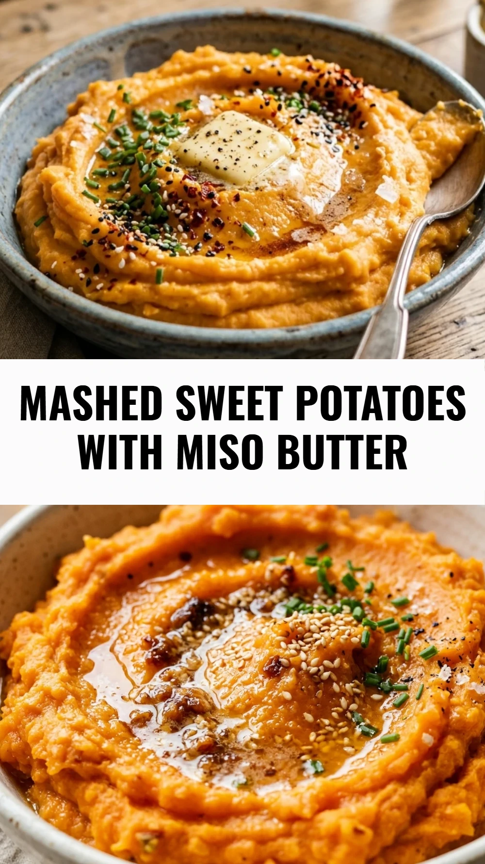 Mashed Sweet Potatoes with Miso Butter