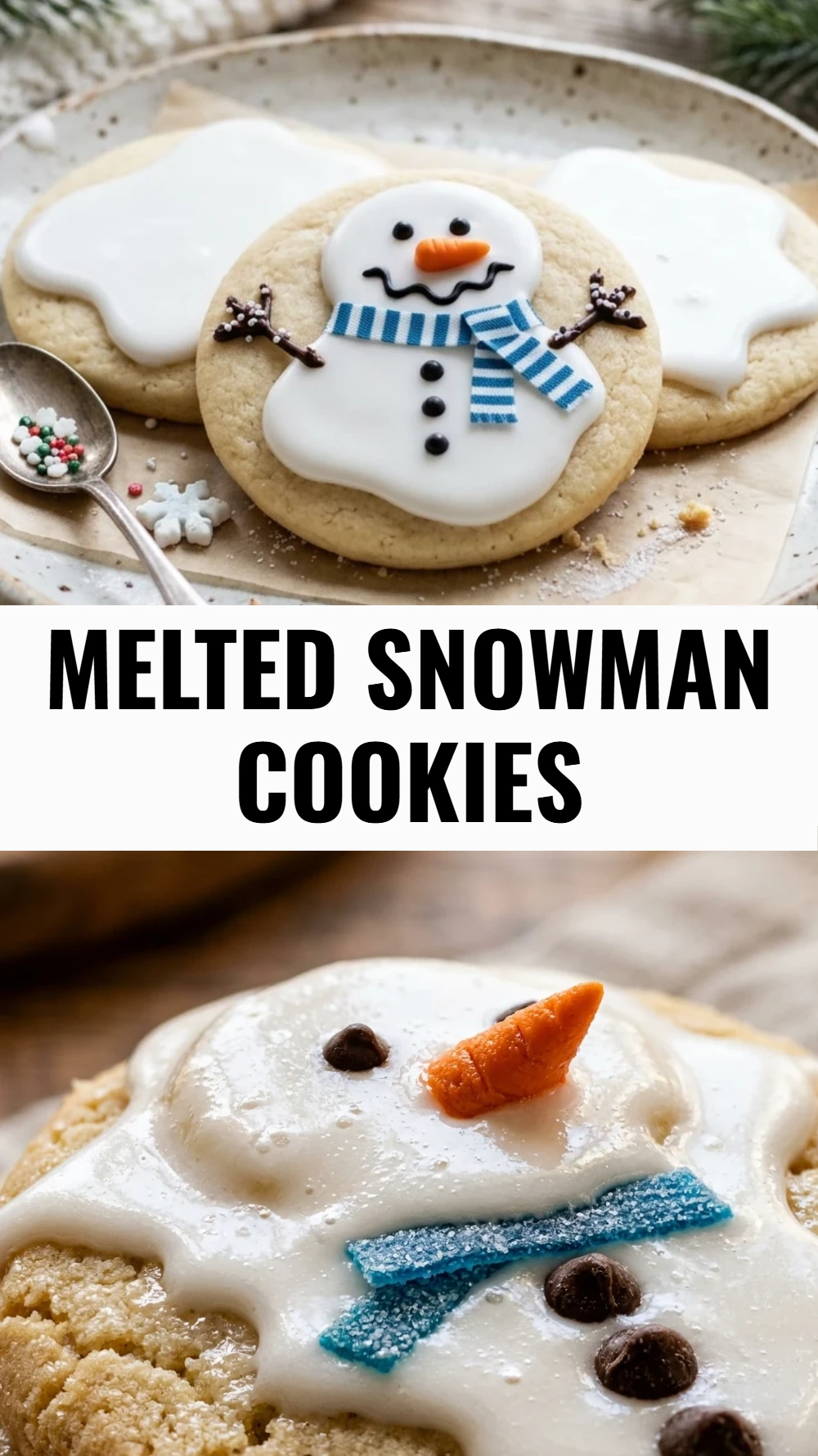 Melted Snowman Cookies