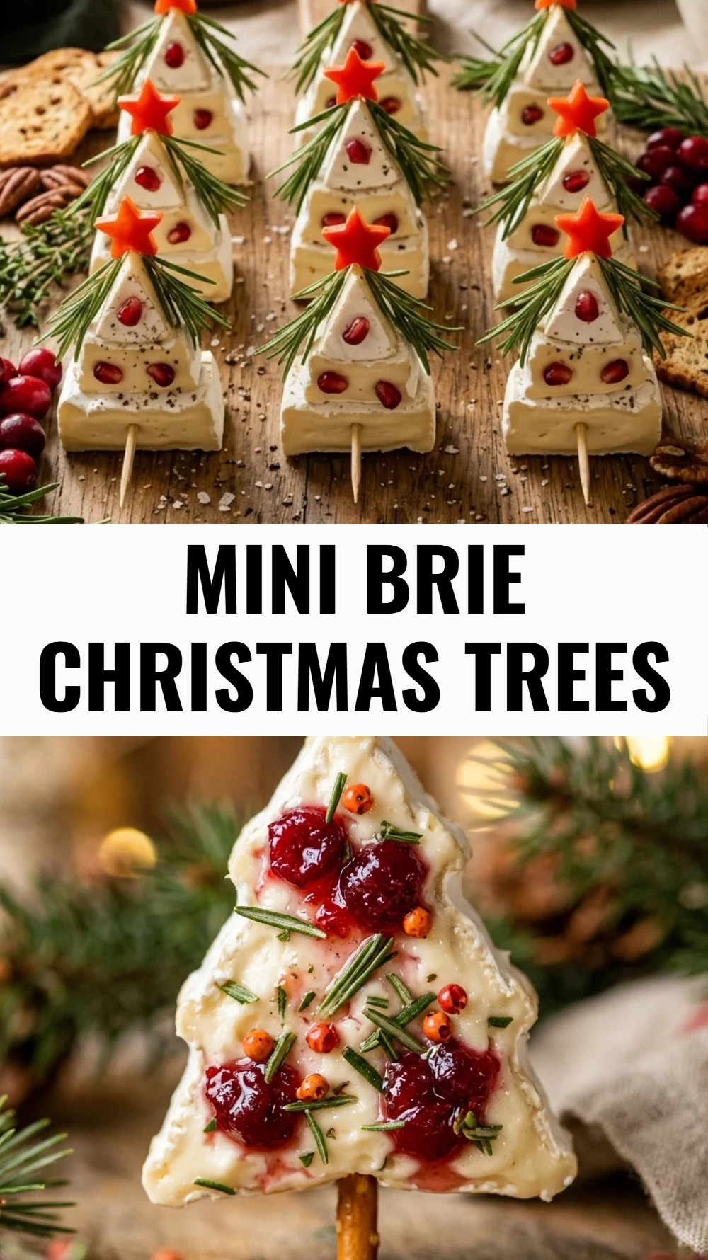 Mini Brie Christmas Trees