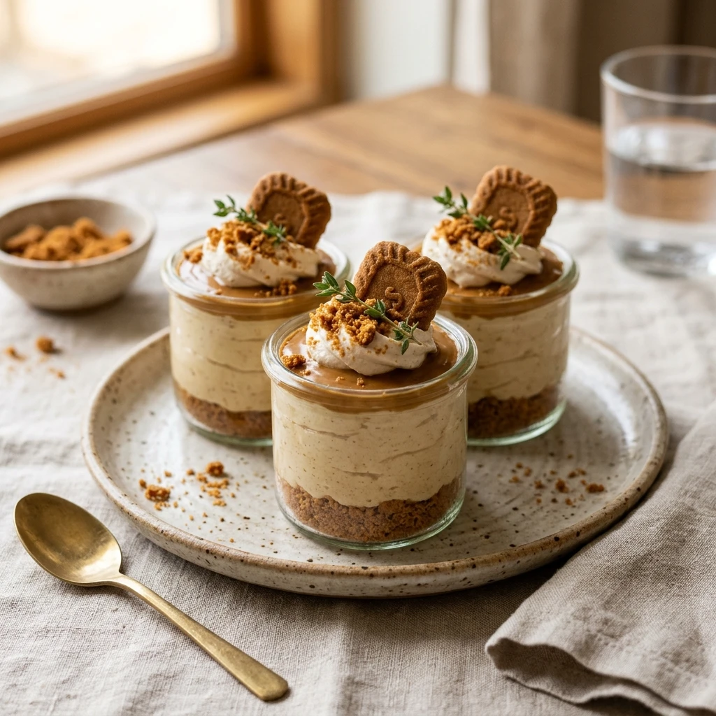 No-Bake Mini Biscoff Cheesecakes