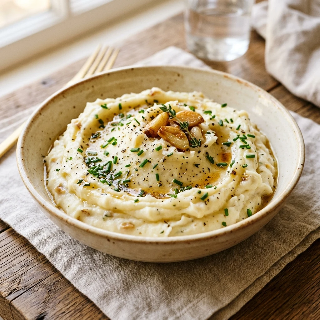Roasted Garlic Mascarpone Mashed Potatoes