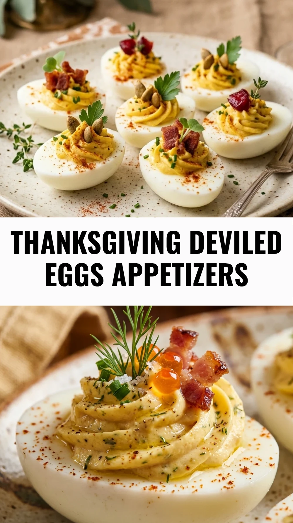 Thanksgiving Deviled Eggs Appetizers