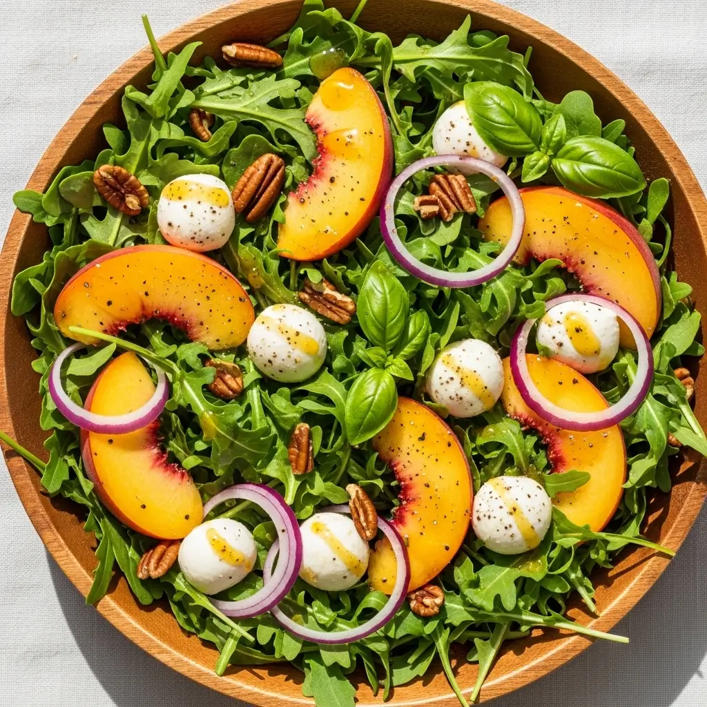 Peach Arugula Salad