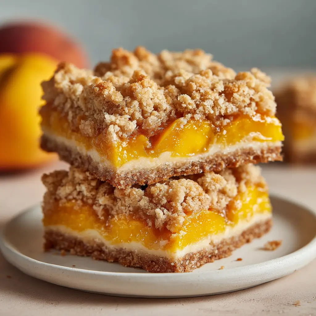 Peach Crumble Bars