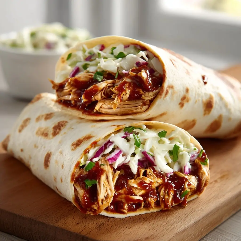 Bbq Chicken Coleslaw Wraps