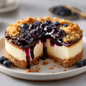 Blueberry Crumble Cheesecake