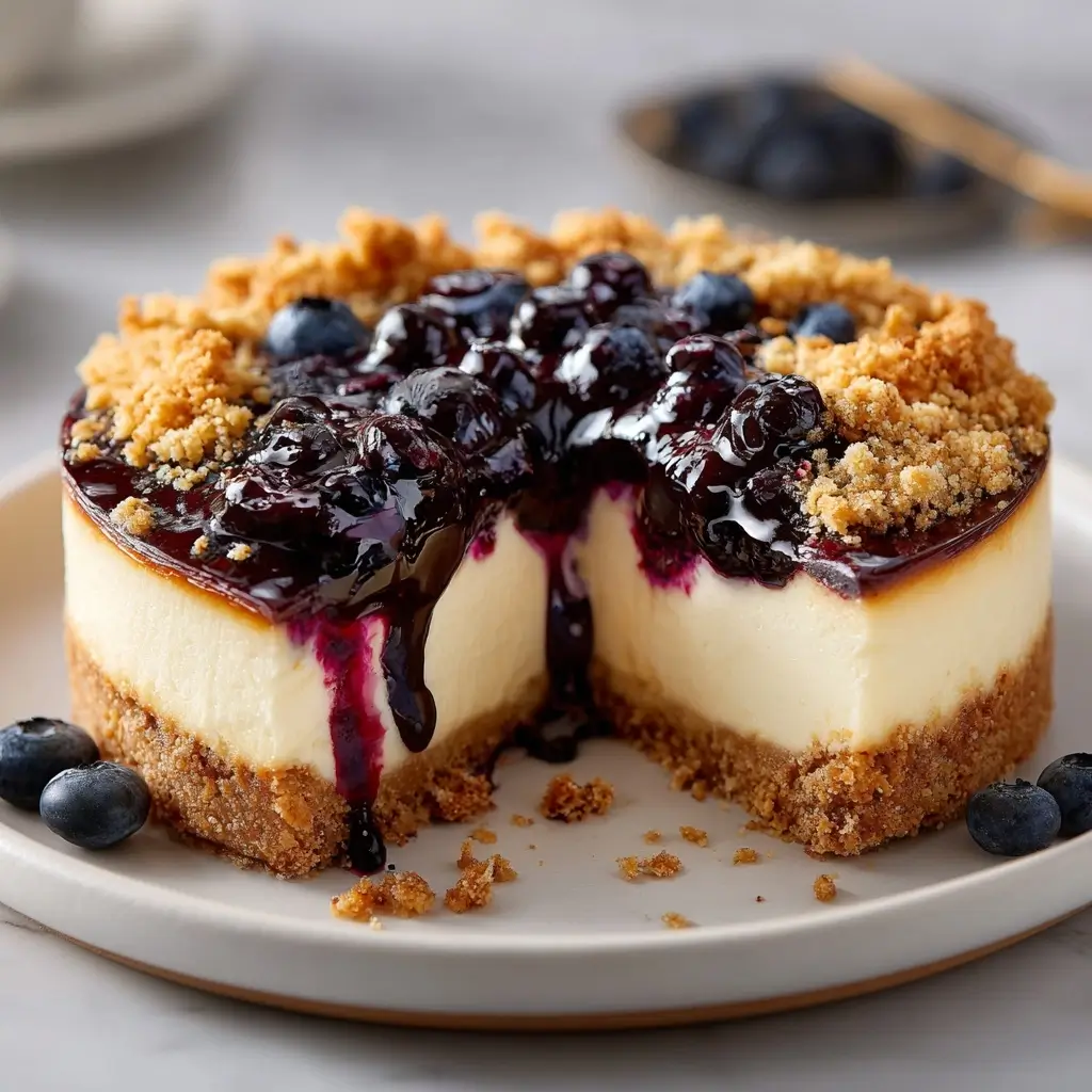 Blueberry Crumble Cheesecake