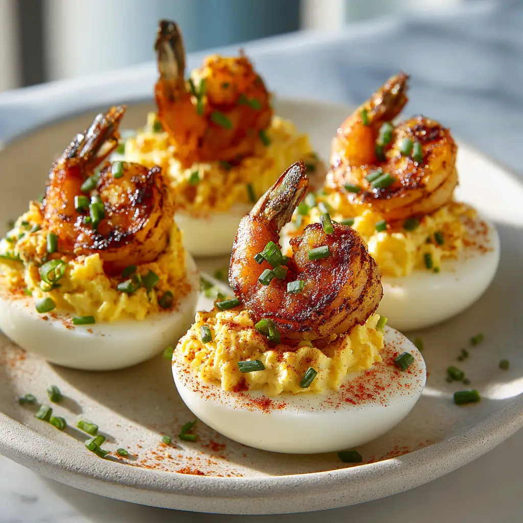 Cajun Shrimp Deviled Eggs