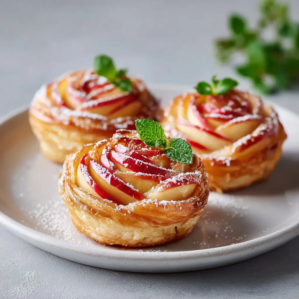 Delicate Apple Rose Pastry Blooms