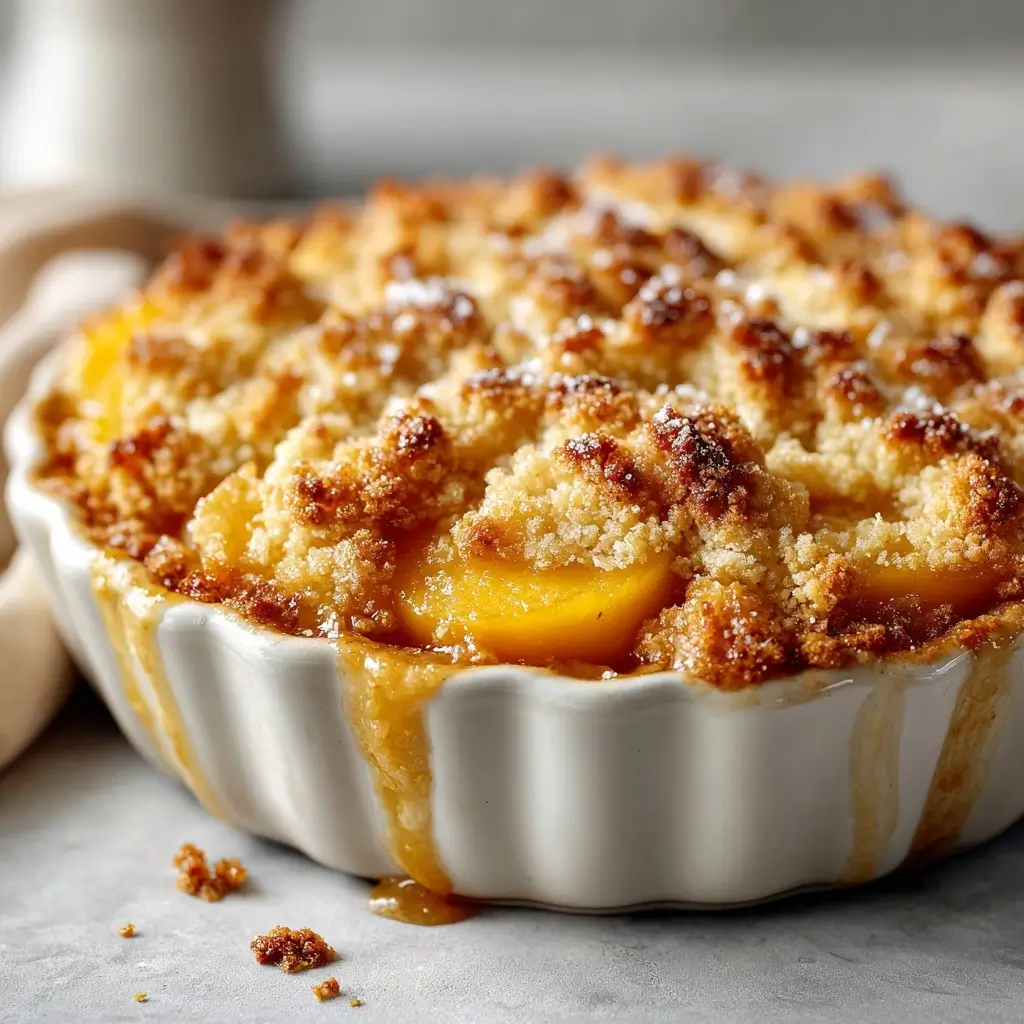 Dump And Bake Peach Cobbler