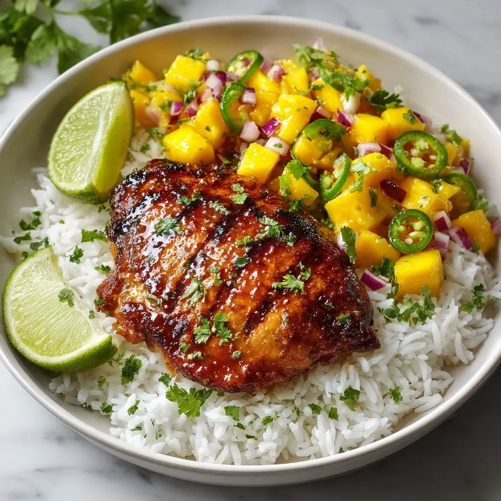 Healthy Honey Lime Chicken With Mango Salsa