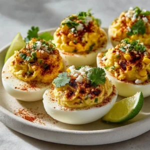Mexican Street Corn Deviled Eggs