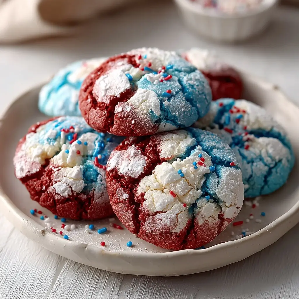 Patriotic Crinkle Cookies