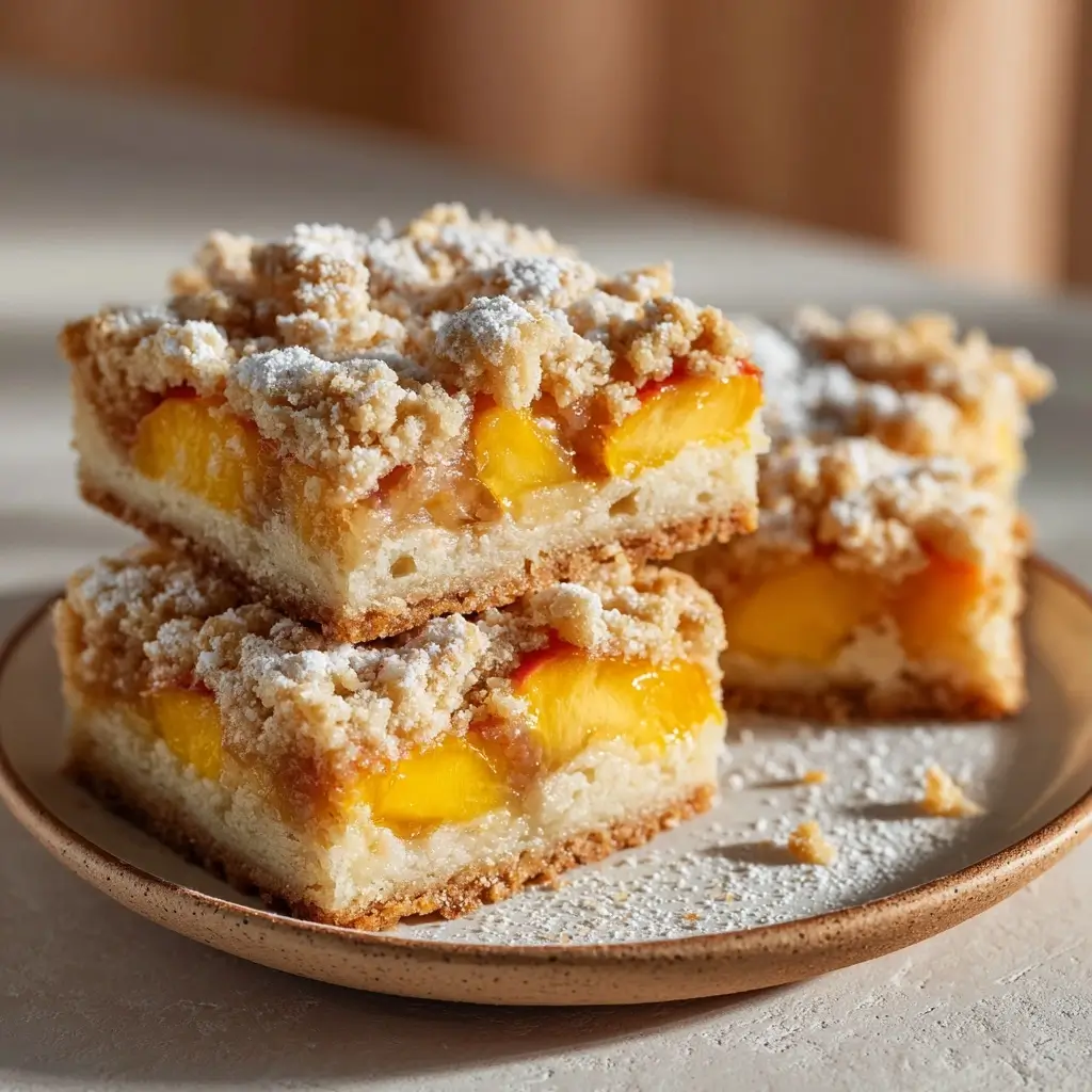 Peach Pie Crumble Bars