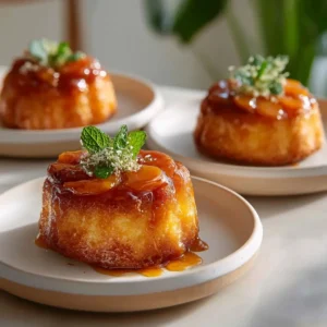 Peach Upside Down Mini Cakes