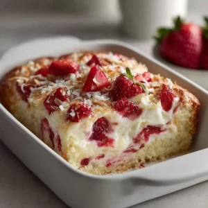 Strawberry Earthquake Cake
