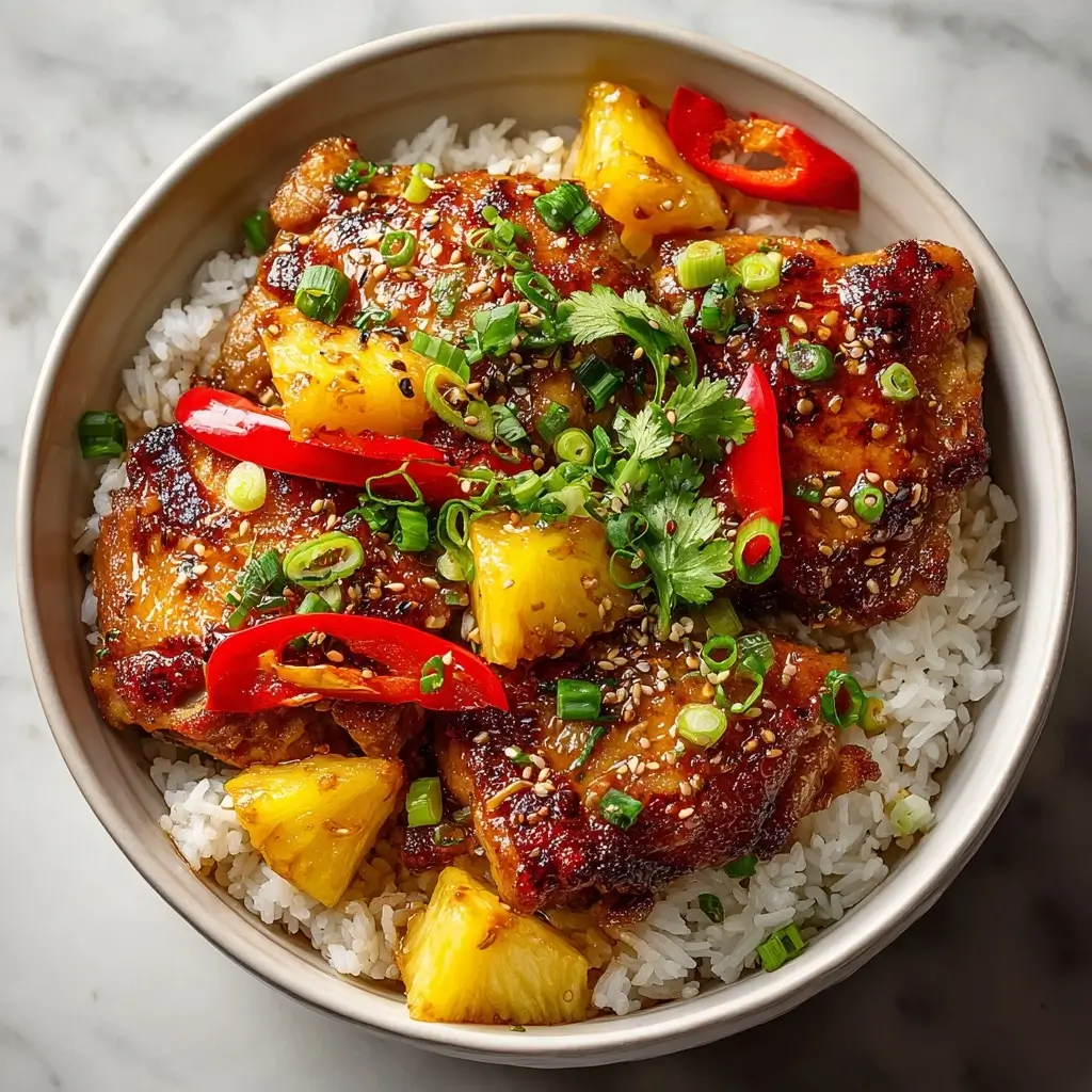 Sweet And Savory Pineapple Chicken And Rice