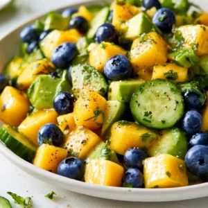Mango Cucumber Salad With Blueberries And Avocado