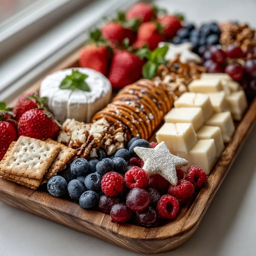 Red White Blue Charcuterie Board For 4th Of July