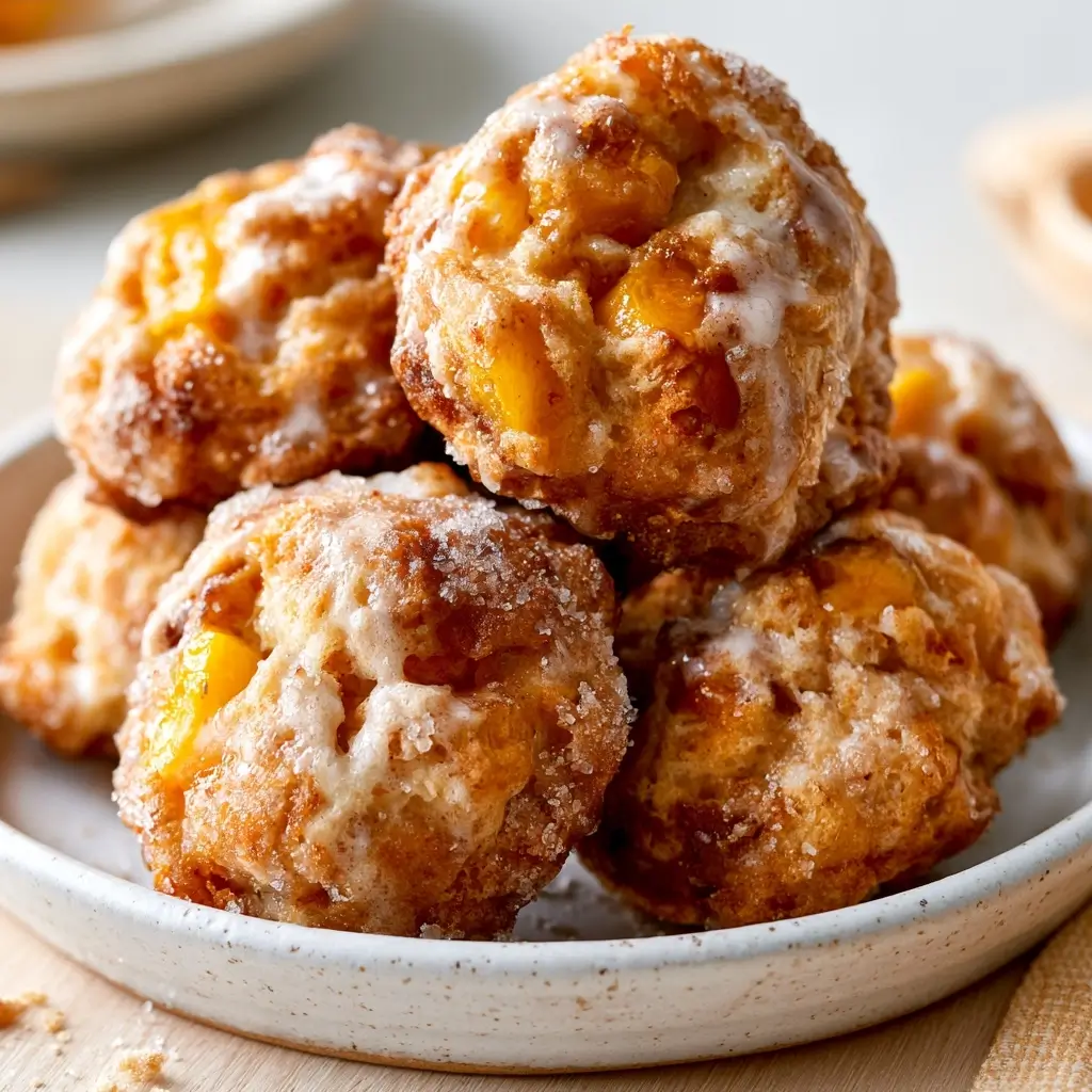 Air Fryer Peach Fritters
