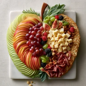 Apple Shaped Charcuterie Board | Fall Fruit Platter Ideas