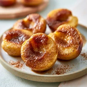 Easy Cinnamon Sugar Baked Peaches