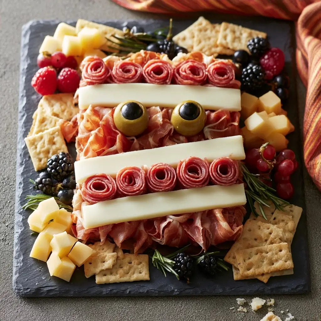 Mummy Shaped Charcuterie Board Idea