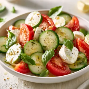 Refreshing Cucumber Caprese Salad