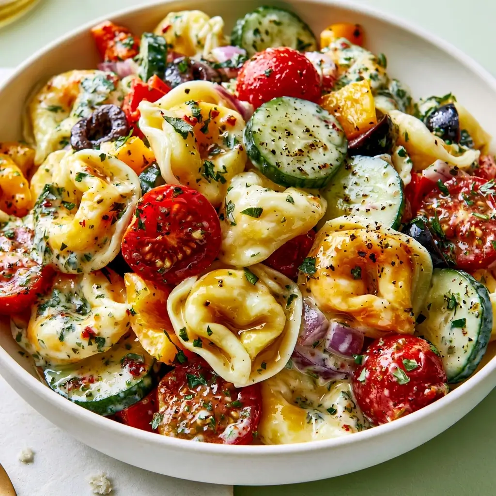 Simple Cold Tortellini Pasta Salad