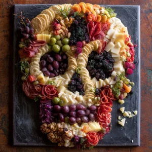 Spooky Skull Themed Charcuterie Board For Halloween