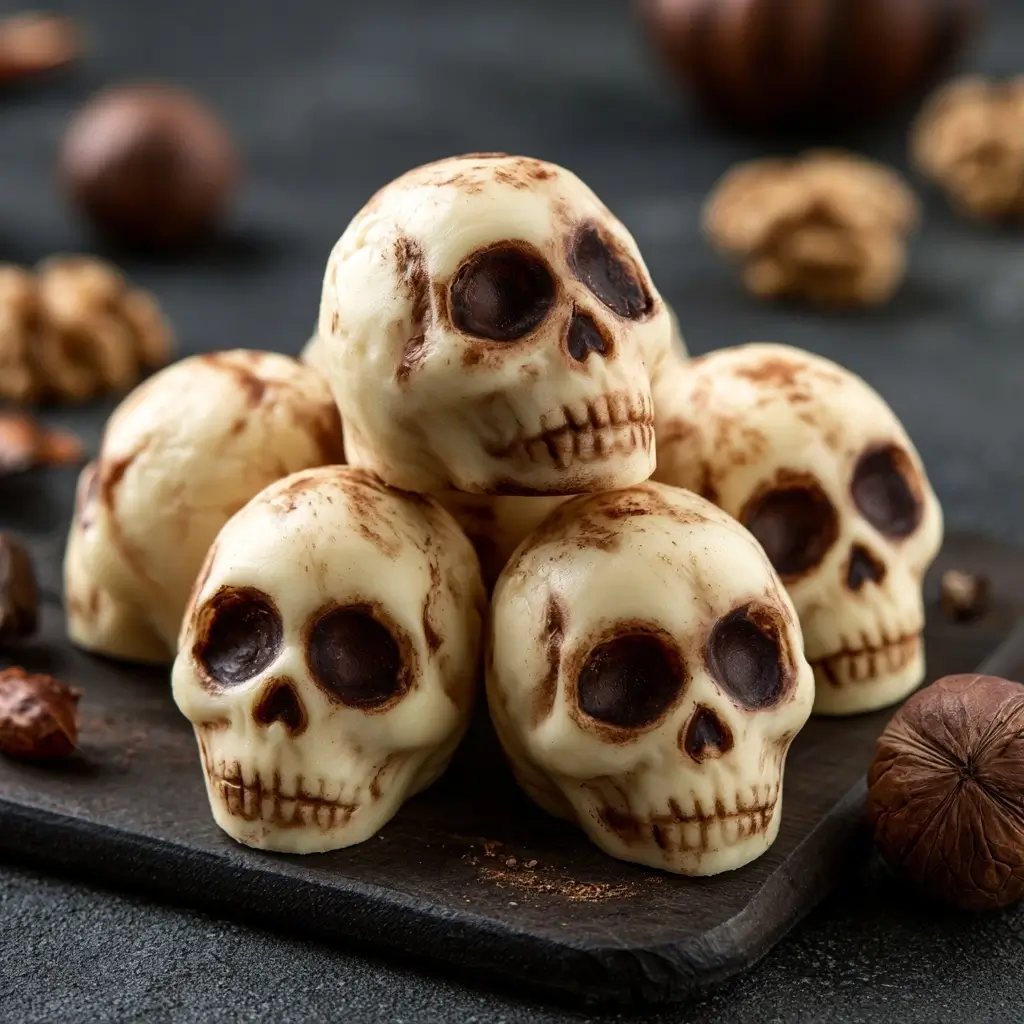 Spooky Walnut Skulls