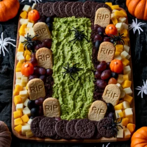 Graveyard Charcuterie Board For Halloween Night