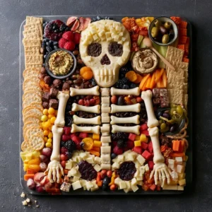 Halloween Skeleton Snack Board For Parties