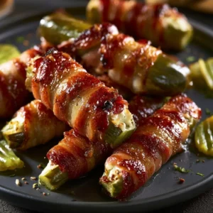 Bacon Wrapped Pickle Poppers