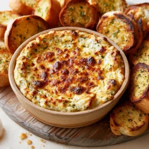 Baked Garlic Bread Dip | Thanksgiving Appetizer
