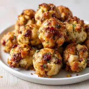 Cranberry Turkey Stuffing Balls