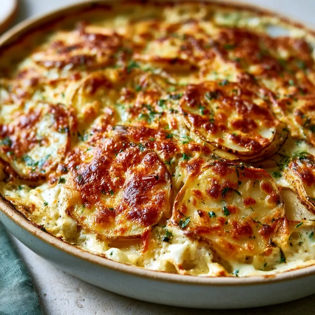 Cheesy Root Vegetable Gratin