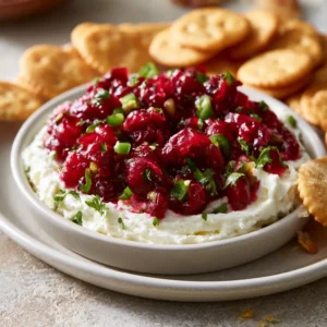 Cranberry Jalapeno Dip For Thanksgiving Table