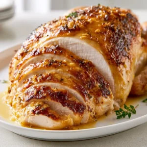 Garlic Butter Baked Turkey Breast