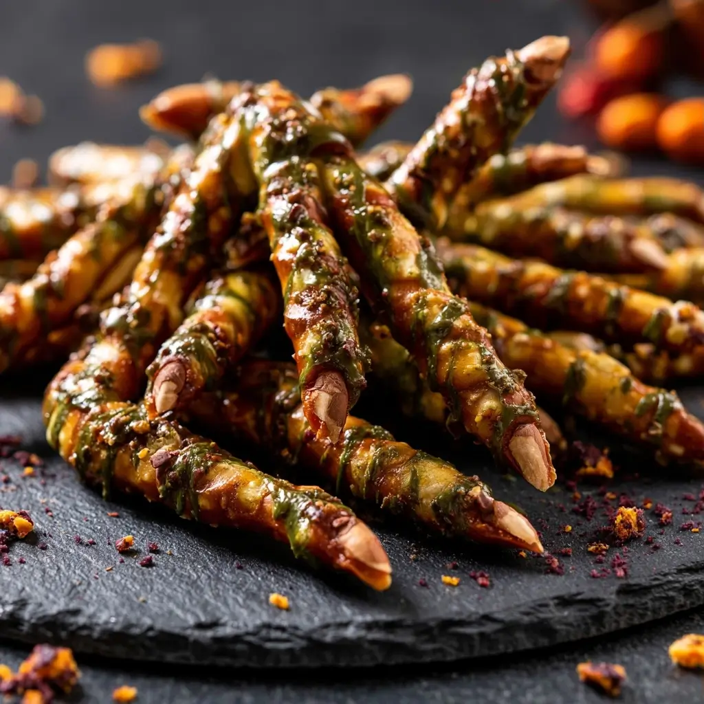 Halloween Witch Finger Pretzels