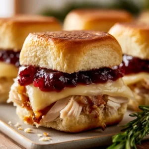 Leftover Turkey Cranberry Sliders | Simple Thanksgiving Dinner Ideas