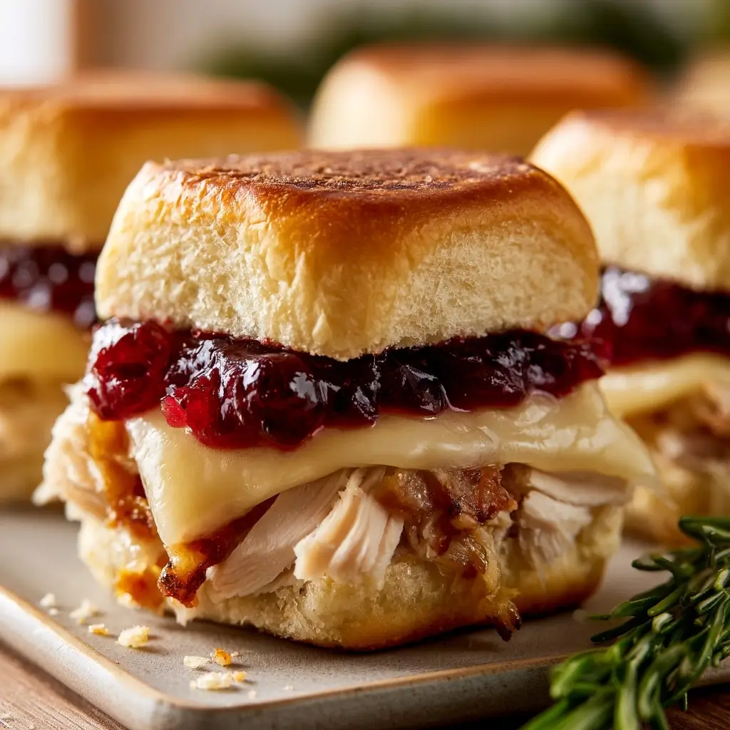 Leftover Turkey Cranberry Sliders | Simple Thanksgiving Dinner Ideas