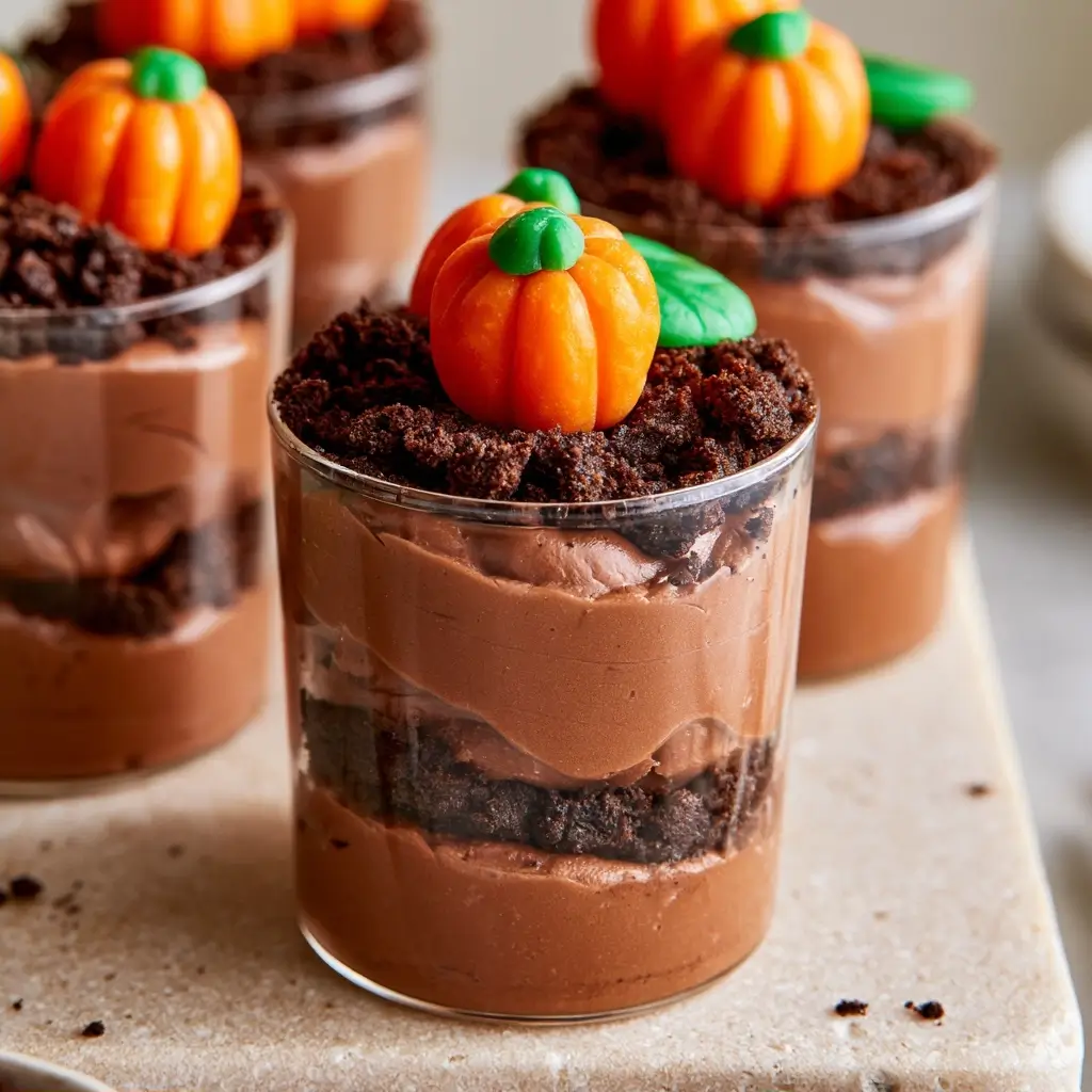 Pumpkin Dirt Cups | Fall Dirt Cups