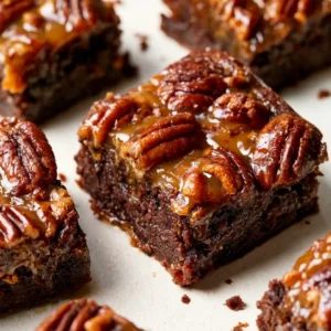 Simple & Easy Pecan Pie Brownies