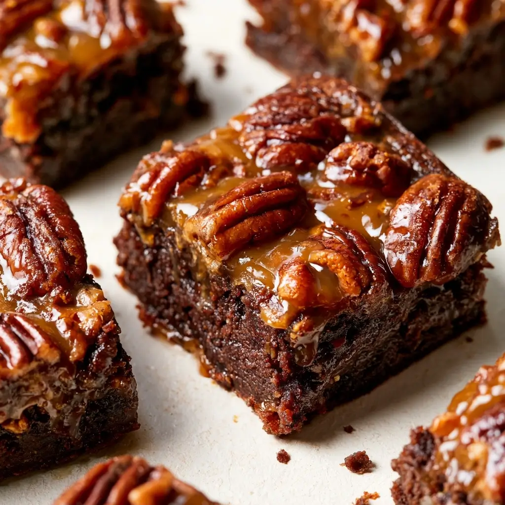 Simple & Easy Pecan Pie Brownies