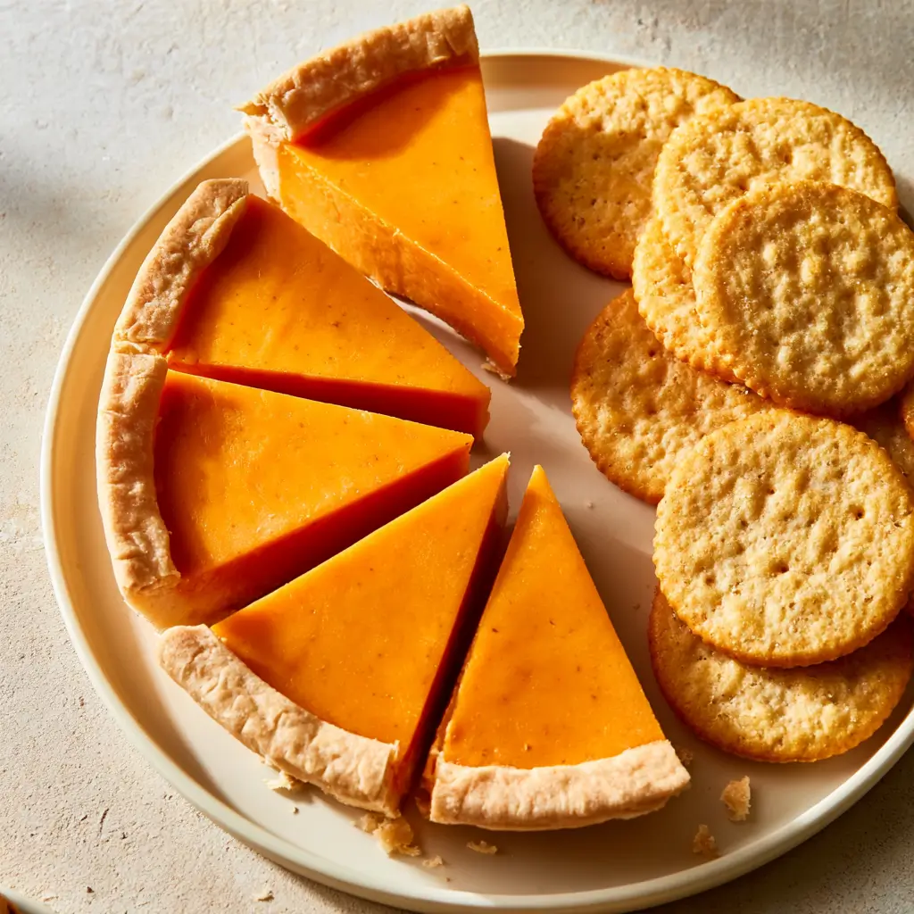 Thanksgiving Pumpkin Pie Cheese And Crackers Appetizer Idea